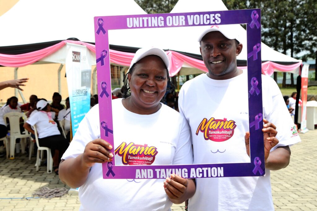 CS Mwaura and CEC Osoro at the Breast Cancer awareness month celebrations