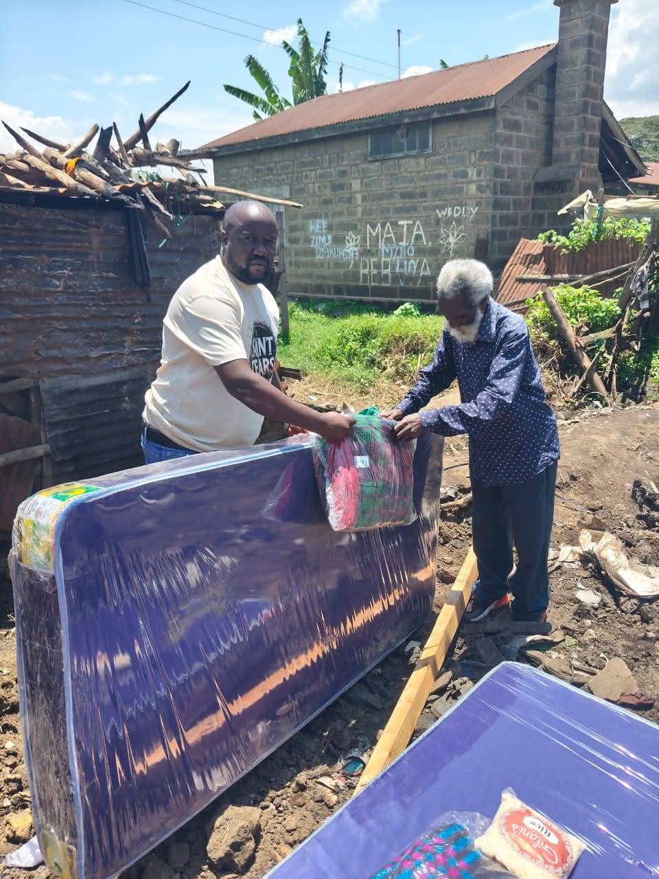 MCA Fadhili, County Government pays visit with donation to Bondeni fire ...